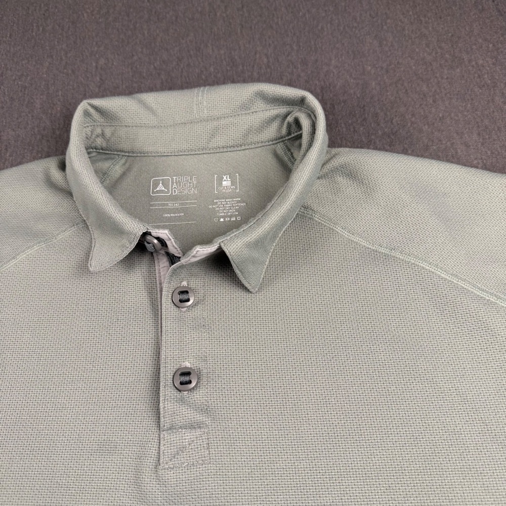 Triple Aught Design TAD Mens XL Gray Pique Tactical Polo Shirt Short Sleeve USA
